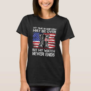 Camiseta Mi Tiempo En Uniforme Puede Terminar Pero Mi Reloj