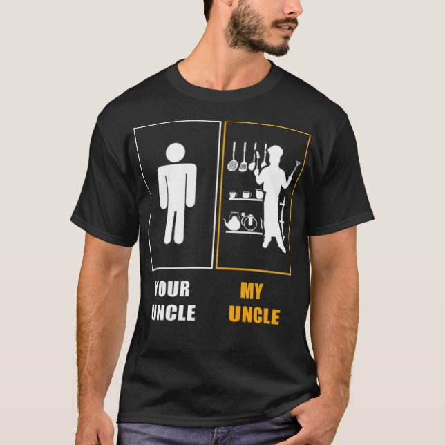 Camiseta Mi tío Chef ecavator boy cita (Anverso)