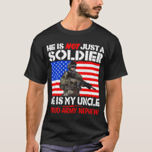 Camiseta Mi Tío Es Un Héroe Soldado Orgulloso Ejército Sobr