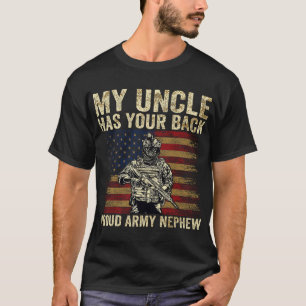Camiseta Mi tío tiene tu espalda Orgullosa del Ejército Sob