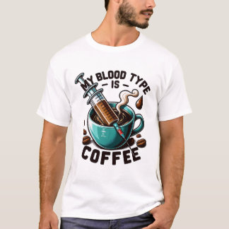 Camiseta Mi tipo de sangre es café