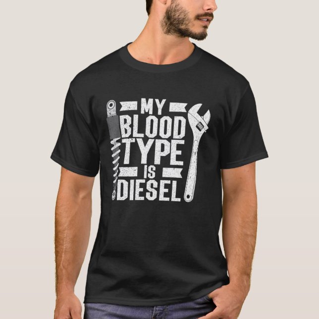 Camiseta Mi Tipo De Sangre Es Diesel (Anverso)