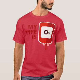 Camiseta Mi tipo de sangre es O Negativo