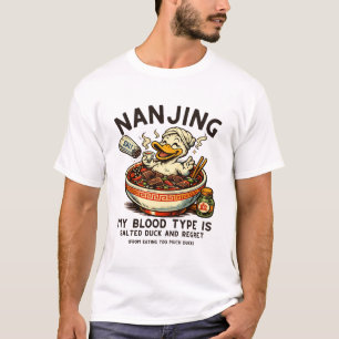 Camiseta Mi tipo de sangre es pato salado y arrepentimiento