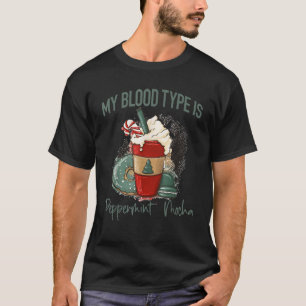 Camiseta Mi Tipo De Sangre Son Navidades De Cocina De Mocha