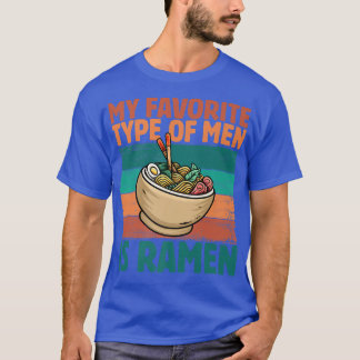 Camiseta Mi Tipo Favorito De Hombres Es Ramen, Retro Japoné