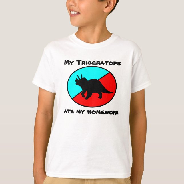 Camiseta Mi Triceratops comió mi preparación (Anverso)