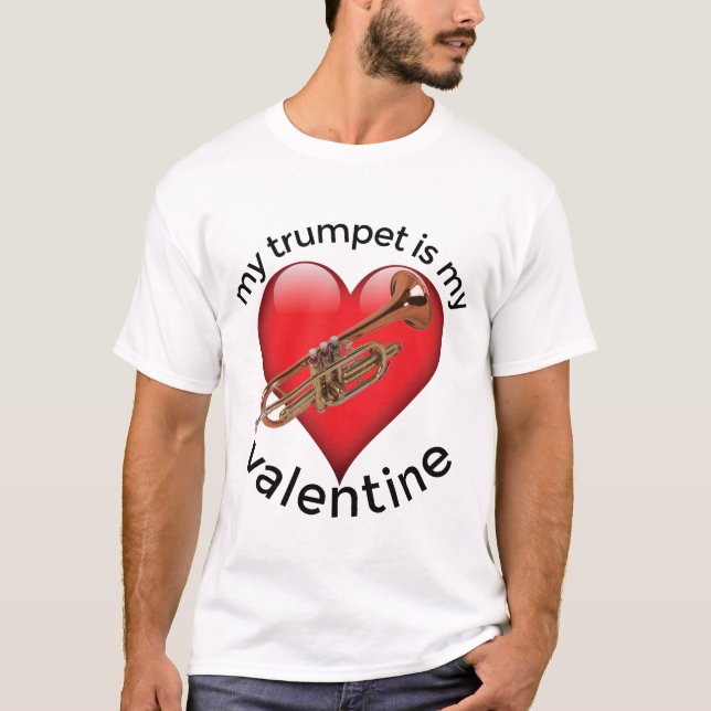 Camiseta Mi Trumpet es mi San Valentín (Anverso)