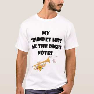 Camiseta Mi Trumpet salta con las notas correctas - Music L