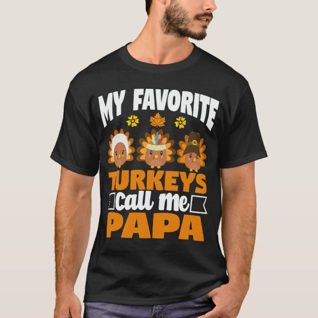 Camiseta Mi Turquía favorita me llama regalo de Acción de G (Anverso)
