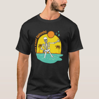 Camiseta Mi última novia esqueleto de salpicadura de playa
