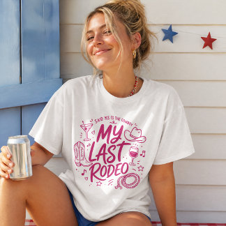 Camiseta Mi última vaquera de rodeo Fiesta de soltera perso