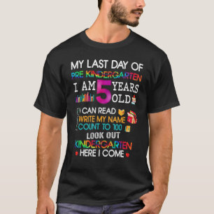 Camiseta Mi Último Día De Prekindergarten Aquí Vengo Tie Di