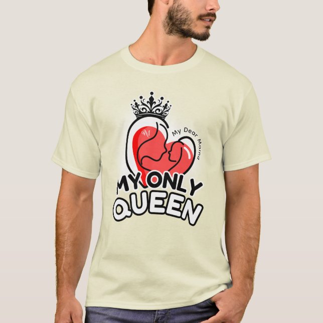 Camiseta : Mi única reina (amarilla) (Anverso)