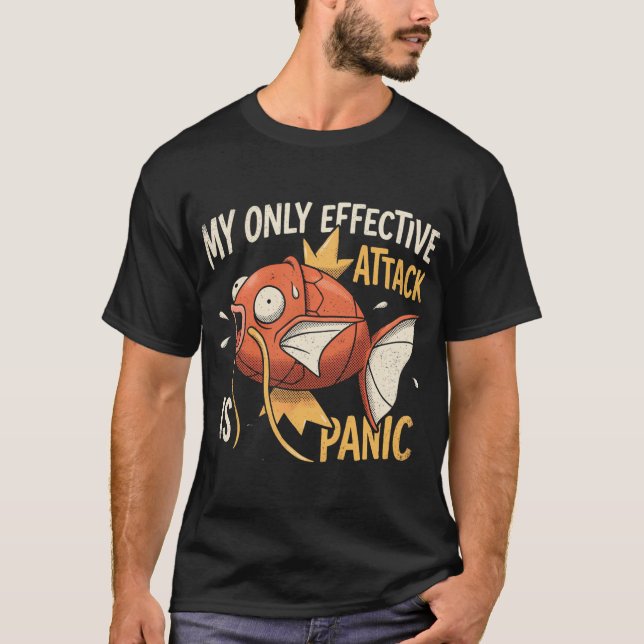 Camiseta mi único ataque efectivo es el pánico (Anverso)