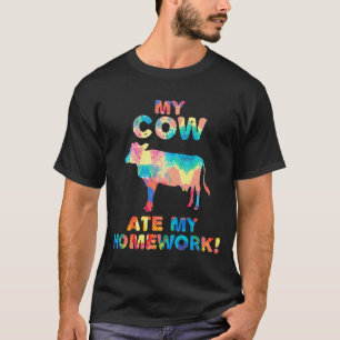 Camiseta Mi vaca comió mi casa Heifer Farm Cattle de vuelta