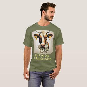 Camiseta Mi vaca de caja finalmente ha llegado
