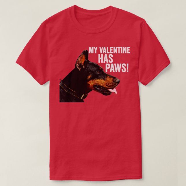 Camiseta Mi Valentine tiene amante de los perros de las gar (Diseño del anverso)