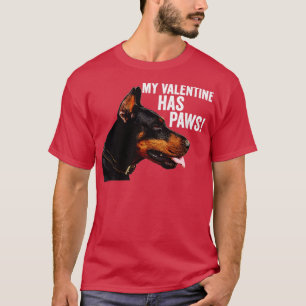 Camiseta Mi Valentine tiene amante de los perros de las gar