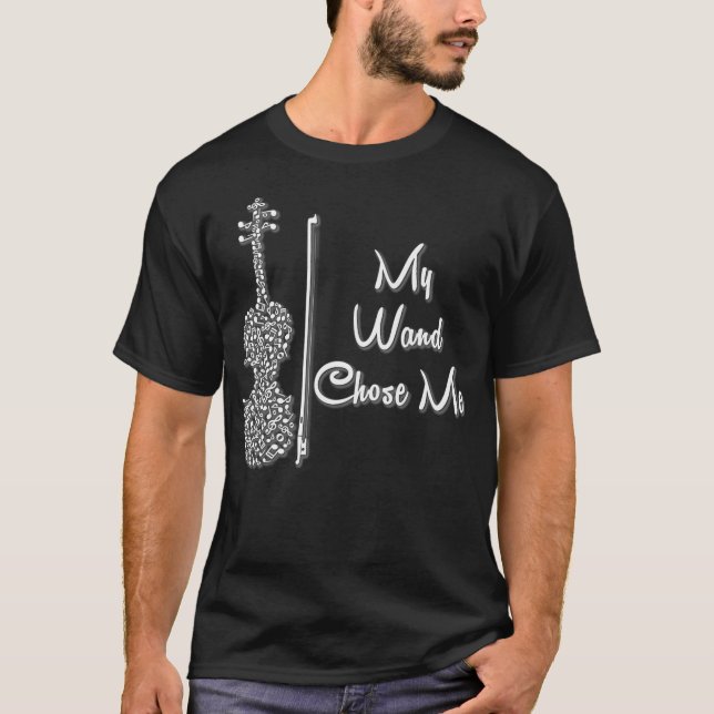 Camiseta Mi varita me eligió unos dulces regalos violinista (Anverso)