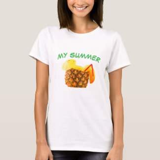 Camiseta MI VERANO – Jugo de Piña Vibraciones Tropicales de