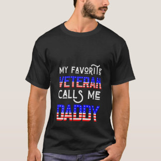 Camiseta Mi veterana favorita me llama papi veterano