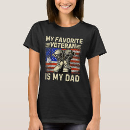 Camiseta Mi veterano favorito es el día de mi padre