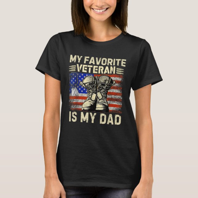 Camiseta Mi veterano favorito es el día de mi padre (Anverso)