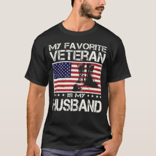 Camiseta Mi Veterano Favorito Es El Día Del Padre De La Ban