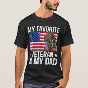 Camiseta mi veterano favorito es el día militar de mi papá