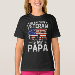 Camiseta Mi veterano favorito es el ejército de mi papá