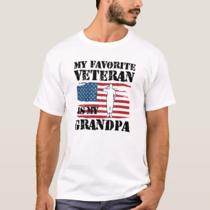 Camiseta Mi veterano favorito es mi abuelo