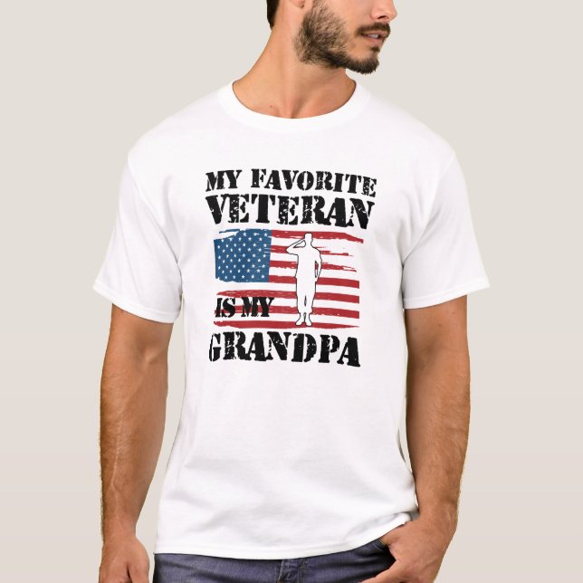 Camiseta Mi veterano favorito es mi abuelo (Anverso)