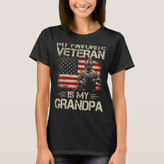Camiseta Mi Veterano Favorito Es Mi Abuelo De Los Boots De