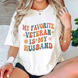Camiseta Mi Veterano Favorito Es Mi Esposo Modern Groovy