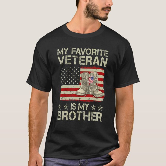 Camiseta Mi Veterano Favorito Es Mi Hermano Cuerpo De Comba (Anverso)