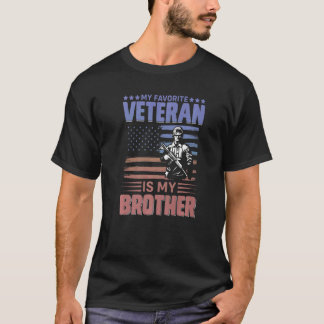 Camiseta Mi veterano favorito es mi hermano orgulloso patri
