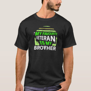 Camiseta Mi Veterano Favorito Es Mi Hermano Vet Militar Ve