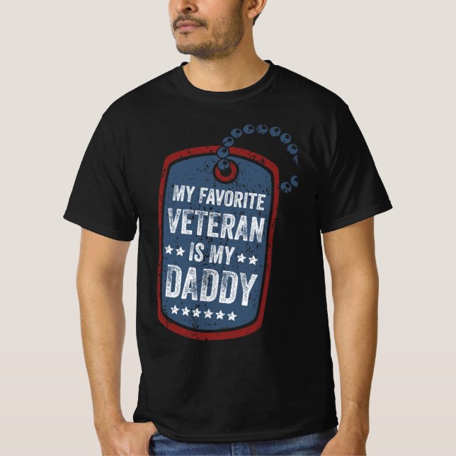 Camiseta mi veterano favorito es mi idea de regalo de papá (Anverso)