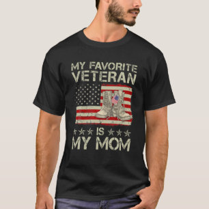 Camiseta Mi Veterano Favorito Es Mi Mamá Combate Boots Amer