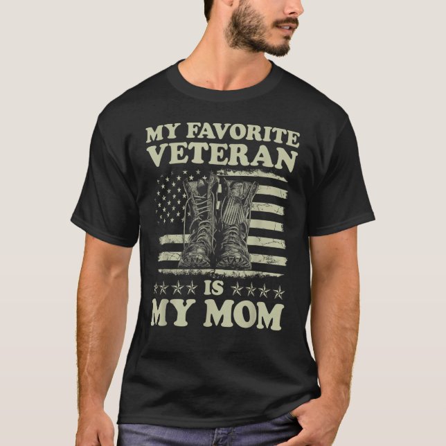 Camiseta Mi veterano favorito es mi mamá, Día de los Vetera (Anverso)