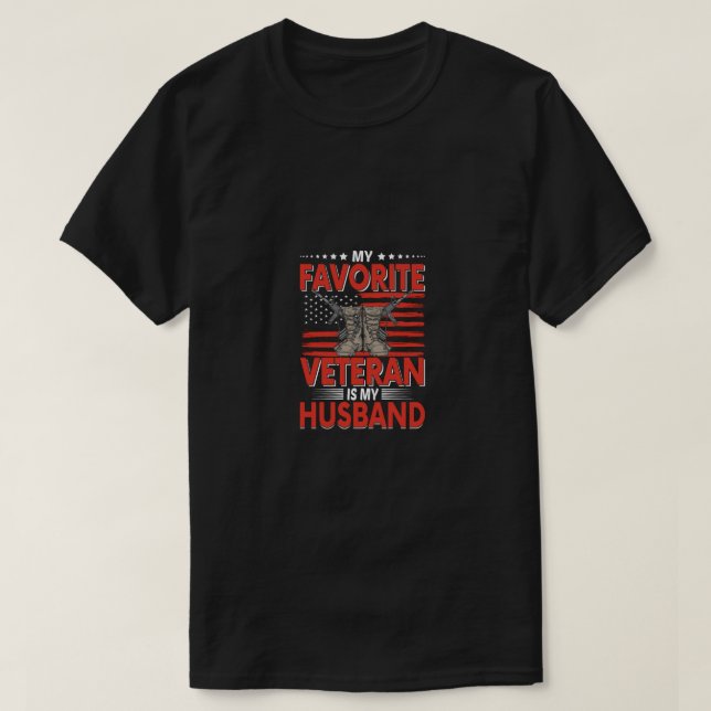 Camiseta mi veterano favorito es mi marido (Diseño del anverso)