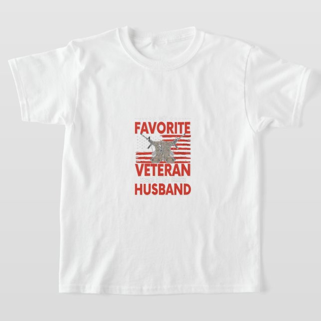 Camiseta mi veterano favorito es mi marido (Distribución)