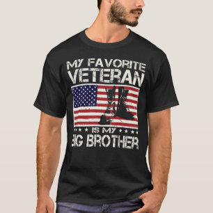 Camiseta Mi Veterano Favorito Es Mi Padre De La Bandera De