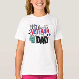 Camiseta Mi Veterano Favorito Es Mi Padre Militar