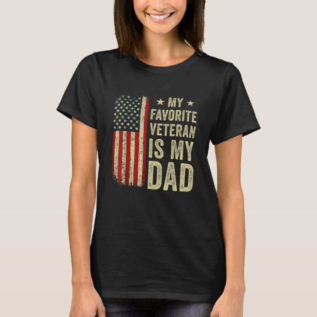 Camiseta mi veterano favorito es mi papá (Anverso)