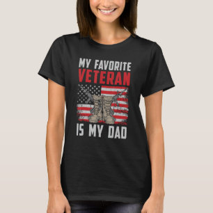 Camiseta Mi Veterano Favorito Es Mi Papá - Militar