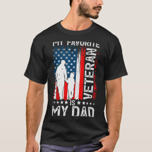 Camiseta Mi Veterano Favorito Es Mi Papá Padre Gracias Vet