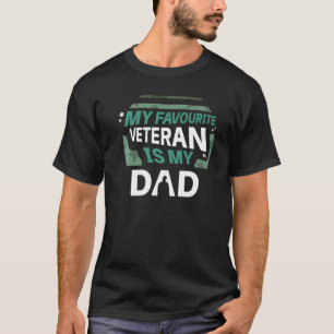 Camiseta Mi Veterano Favorito Es Mi Papá Veteranos De Vet M
