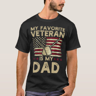 Camiseta Mi Veterano Favorito Es Mi Papá Veteranos Militare